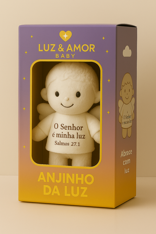 ✨ Pelúcia Anjinho da Luz — Um abraço que ilumina o coração! (42 cm)✨